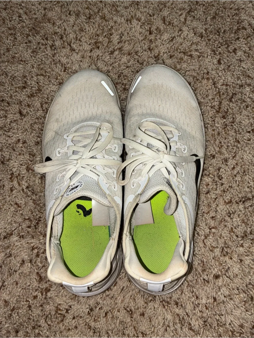 Nike Men's Cream/Black Athletic Training Shoes